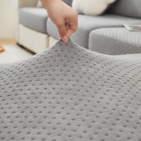 Funda De Sofá Elástica De Poliéster Plain Polar Fleece Para Sala De Estar Estilo Sencillo Jacquard Protección Del Sofá Largo Y Módulo - details 8