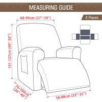 Fundas elásticas de Jacquard para sofá reclinable, cubierta antideslizante para sillón dividido, sala de estar - details 0