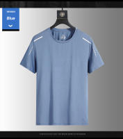 Camiseta De Correr Reflectante Manga Corta Seda De Hielo Secado Rápido Verano Delgada Transpirable Para Hombres Deporte Fitness Ropa Deportiva - details 10