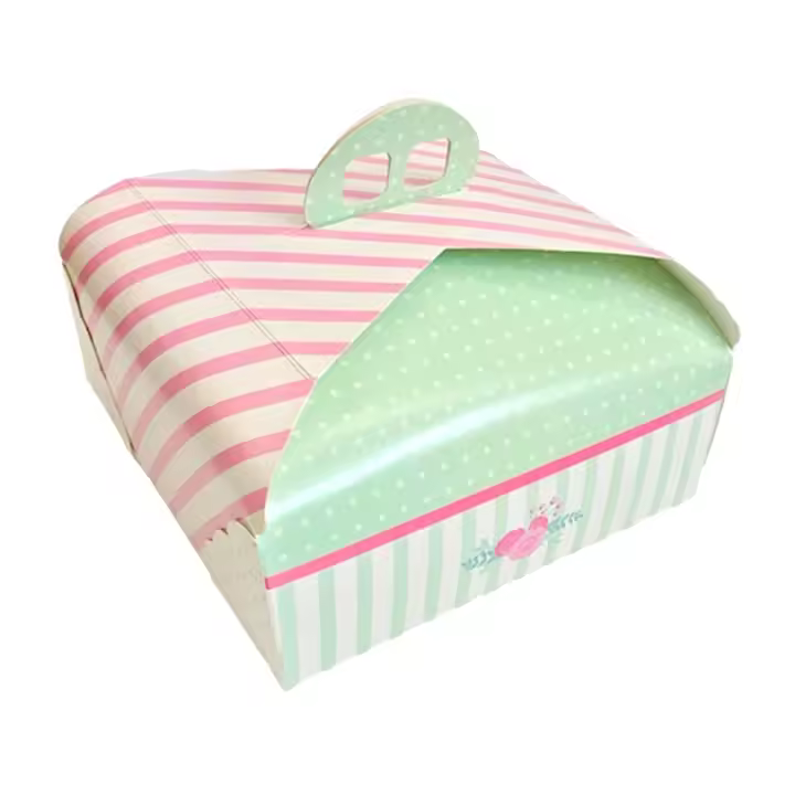 Glotomania Caja para Tarta Cuadrada con Asa 37 Cm - Transporta Tus Preparaciones con Facilidad y Comodidad - 1