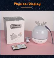 Lámpara Nocturna De LED Con Proyector De Cielo Estrellado Y Ciervo Para Decoración De Habitación Regalo De Cumpleaños Y Navidad Para Niños Y Bebés - details 29