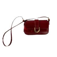 Bolso Bandolera Casual De Cuero PU Pequeño Con Cierre De Cremallera Y Hebilla De Hoz Para Mujer Bolso De Hombro De Color Sólido - details 6