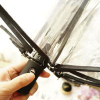 Paraguas Plegable Automático Transparente Resistente al Viento, Impermeable, Para Hombres y Mujeres - details 2