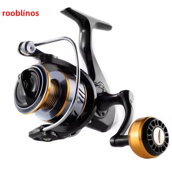Carrete De Pesca Rooblinos HM Con Carrete De Metal Max Drag 8KG Manija De Acero Inoxidable Para Agua Dulce Y Salada Carrete De Pesca De Rotación - 1