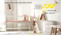 Cámara De Seguridad Interior Boykeep 2K 5G/2.4GHz Con Audio Bidireccional Para Bebé Anciano Perro Mascota Aplicación En Teléfono - details 1