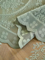 Mantel Redondo De Encaje Verde Con Espejo Florido Para Decoración De Comedor Y Sala De Estar Estilo Pastoral Material Poliéster - details 11