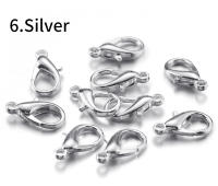 100pcs Carabineros De 10-14mm Con Cierre De Cadena Y Anclas De Lobo Para Joyería Findings Y Componentes Metálicos De Aleación De Zinc - details 6
