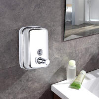 Dispensador de jabón con Bomba Manual de aparentemente, inoxidable Maple, Caja desinfectante de Manos Montada EN LA parece Para Baño de hotel - details 2