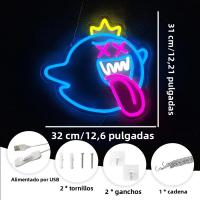 Luz De Neón LED Ghost Retro Para Arcade Pared Decorativa Para Bar Club Game Room Fiesta Familiar Iluminación USB - details 1