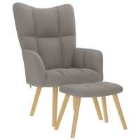 vidaXL Sillón de relax con taburete tela rojo tinto en color Rojo vino tinto/Gris claro/Taupé y más | cómodas modernas ergonómicas para comedor cocina salón hogar - details 2