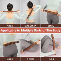 Rodillo De Masaje Lymphático De Madera Para Terapia Y Eliminación De Celulitis Herramienta De Drenaje Linfático Para Cuello Espalda Cintura Piernas - details 8