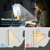 Lámpara De Tarea LED Para Escritorio Con Control Remoto Y Aluminio 44cm Luz De Monitor Cuidado De Los Ojos USB Magnética Sin Destellos Para Oficina - details 9
