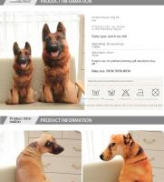 Cojín De Perro Divertido Y Realista 3D Curvado 50cm Relleno De Memoria Poliéster/Celulosa Decoración Para Sofá Juguete De Cabeza De Perro Para El Hogar - details 1