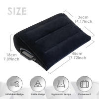 Almohada Triangular Inflable Para Parejas Enhance Position Sexual Cojín Con Apoyabrazos Y Base Resistente a Manchas De Poliéster - details 3