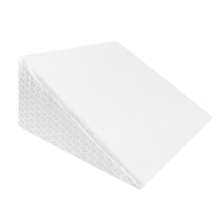 Acomoda Textil – Almohada de Lectura en Forma de Cuña para Sofá y Cama. Cojín de Espuma Desenfundable para Leer o Trabajar con Ordenador Inclinando la Espalda Acostado de Color Blanco 60x50x30 cm. - 1