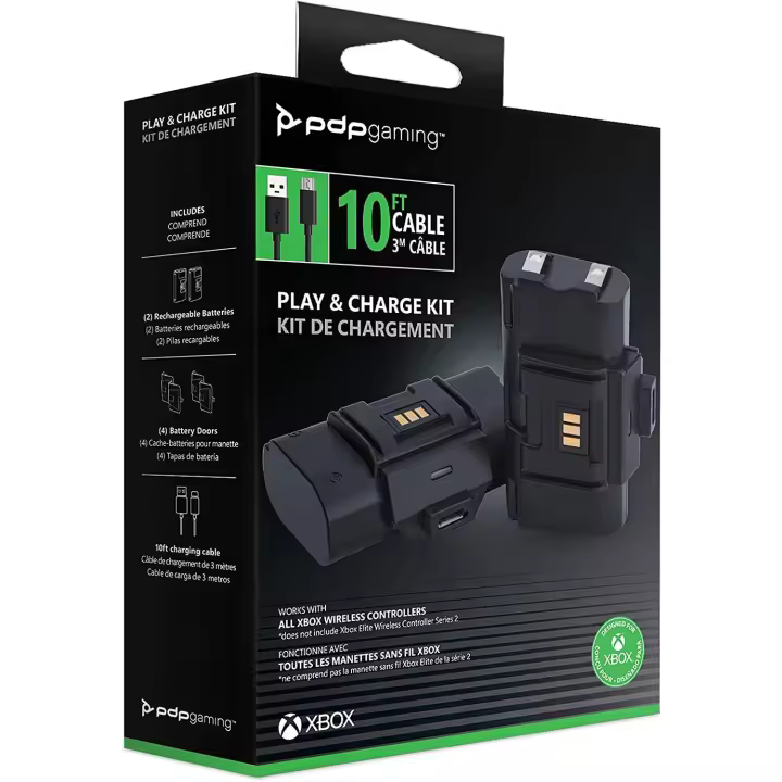 PDP Juega y Carga Kit para Xbox Series S/X - 20 Horas de Juego - 1
