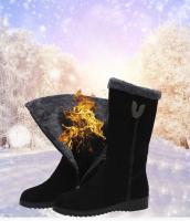 Botas De Nieve Para Mujer Invierno Antideslizantes Comodidad Casual Botas Medianas De Media Caña Con Cremallera Y Algodón - details 1