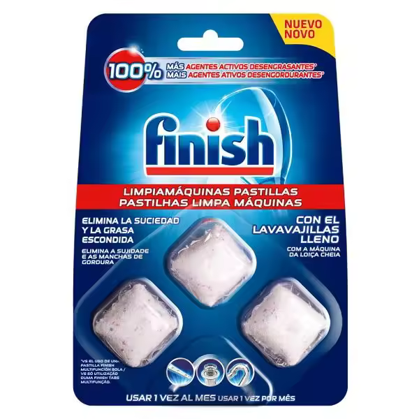 FINISH Limpiamáquinas Pastillas   3 uds Limpiamáquinas Lavavajillas - 1