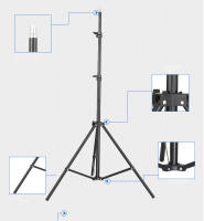Soporte De Proyector Y Trípode Portátil Extensible De 110-160cm Para Laptop DSLR Cámara Accesorios Montaje Cabeza Sobre Para Exteriores - details 2
