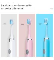 Tongwode Cepillo De Dientes Eléctrico Sonic IPX7 Impermeable Para Adultos Parejas Uso Doméstico Cerda Suave Reemplazable Con 6 Cabezas De Cepillo - details 10