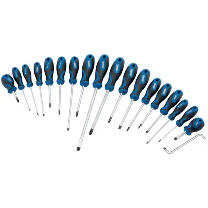 Draper Tools Juego de destornilladores 19 unidades azul 09548 - 1
