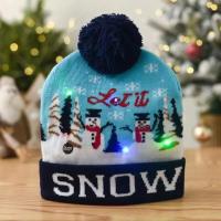 Gorro Navideño De Lana Con Luces LED Unisexo Gorro De Invierno Con LEDs Coloridos Para Año Nuevo Xmas Accesorio Electrónico Para La Navidad - details 11