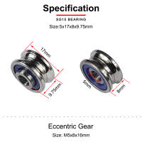 Rodamientos De Bolas Profundidad HUNST U SG15 Con Tornillos De Fijación Gratis Doble Filo Pequeño Para Transmisión Pulley Y Rueda Eje Excéntrico - details 1