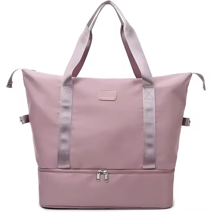 Bolsa de viaje type Lona, Bolsa de Hombre impermeable para fin de semanapara Mujeres y Hombres, Bolsa de viaje para Natación, Bolsa de Gimnasio, Bolsa plegable y expandible, Liviana - 1