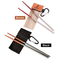 Tijeras Plegables Ultraligeras Con Bolsa De Almacenamiento Para Viajes Ergonómicas De Madera Y Acero Inoxidable Para Uso Al Aire Libre - details 0