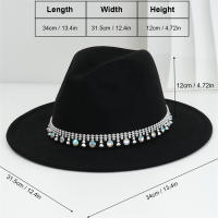 Sombrero De Vaquero Occidental Para Mujeres Con Borde Plano Y Lazo De Plata Brillante Con Cristales De Rhinestone Sombrero Fedora Ligero De Jazz - details 1