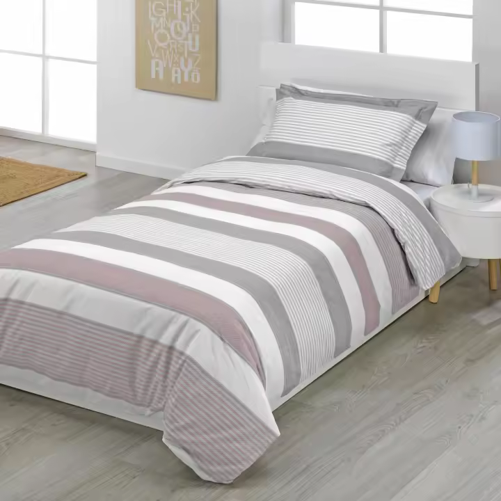 DHESTIA HOME Dhestia Home Funda Nórdica Azul Rayas Suave y Cómoda - 1