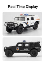 Coche De Juguetes Dongfeng Warrior 1/32 Modelo De Aleación Diecast SUV Coche De Policía Con Sonido Luz Pull Back Cuerpo De Metal Neumáticos De Goma Regalos Para Niños - details 0