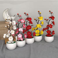 Planta Artificial De Bonsái De 30 Cm Arbol Simulación En Maceta Flores Falsas Ornamentos De Mesa Para Decoración De Hogar Y Jardín De Hoteles - details 2