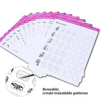 Set De 12 Piezas De Uñas Artísticas Para Práctica De Dibujos Y Pinturas Plantillas De Flores Para Manicura Y Salón De Belleza Herramientas De Aprendizaje - details 0