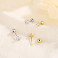 Pendientes De Estilo Helix Con Corazón Para Mujer Aretes De Cúbicos Zirconia Hipoalergénicos Color Plata Joyería Regalo Para Niñas - details 2