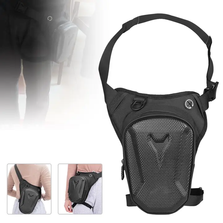 Bolsa De Pierna Para Motocicleta Impermeable Para Hombres Y Mujeres Bolsa De Cintura Casual Para Ciclismo Viajes Escalada Al Aire Libre Con Material EVA Y Poliéster - 1