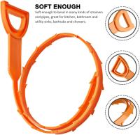 Conjunto de 8 Limpiador de drenaje para la limpieza del cabello-Naranja - details 1