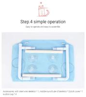 Percha Para Gatos Plegable Con Hamaca Y 4 Ventosas Fuertes Para Ventana Almohadilla De Pared Para Gatos Material De Poliuretano - details 5