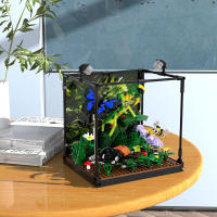 Bloques De Construcción LED Con Insectos De Rainforest Tropical Camaleón Mariposa Mantis Juguete Creativo Para Niños - details 10