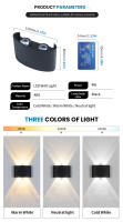 Lámpara De Pared LED Impermeable IP66 4W Iluminación Para Exterior Interior Jardín Dormitorio Sala De Estar Ascensor Moderno - details 1