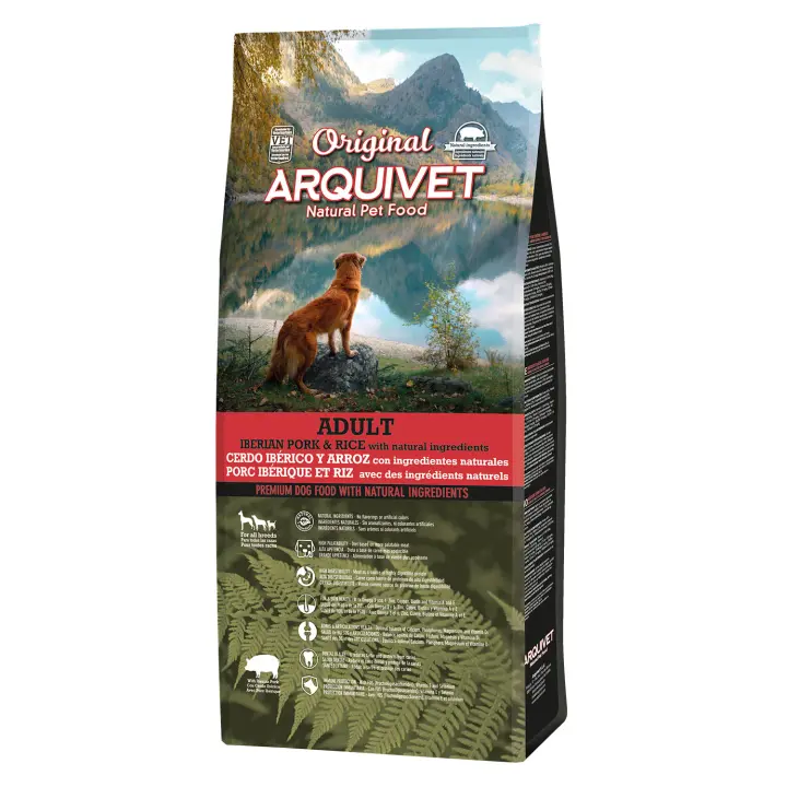Arquivet-Original - Adult - Pienso para perros adultos - Cerdo Ibérico y arroz - 12 Kg - 1