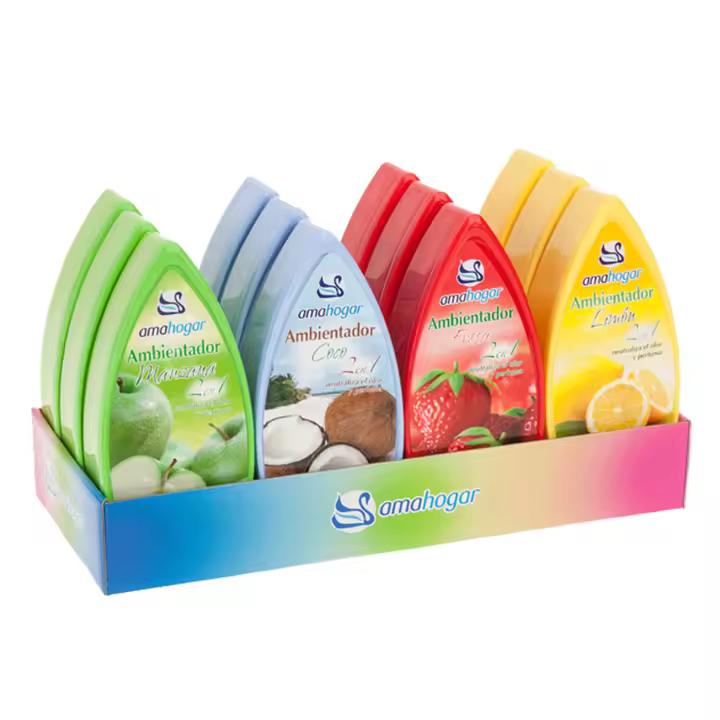 UD - Ambientador Amahogar Gel Classic – Pack 12x95g | Larga Duración, Aromas Frescos | Para Hogar, Coche y Oficina - 1