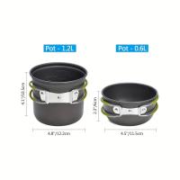 Juego de Utensilios de Cocina BOPORO para Acampar con Trípode de Acero Inoxidable Estufa Sopa Cuchara Tenedor Ideal para Senderismo y Picnics - details 0