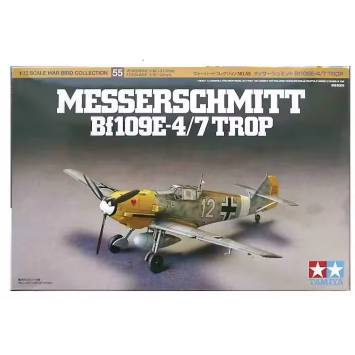 Tamiya Bf109 E-4/7 Trop - Avión Militar Modelo a Escala - 1