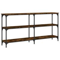 Mesa consola madera de ingeniería 150x29x75 cm Negro, Roble Sonoma, Roble ahumado Mesa de sofá Mesa de Entrada para Salón Consola de Entrada Mueble Recibidor Mesita Mesa auxiliar Salon - details 3
