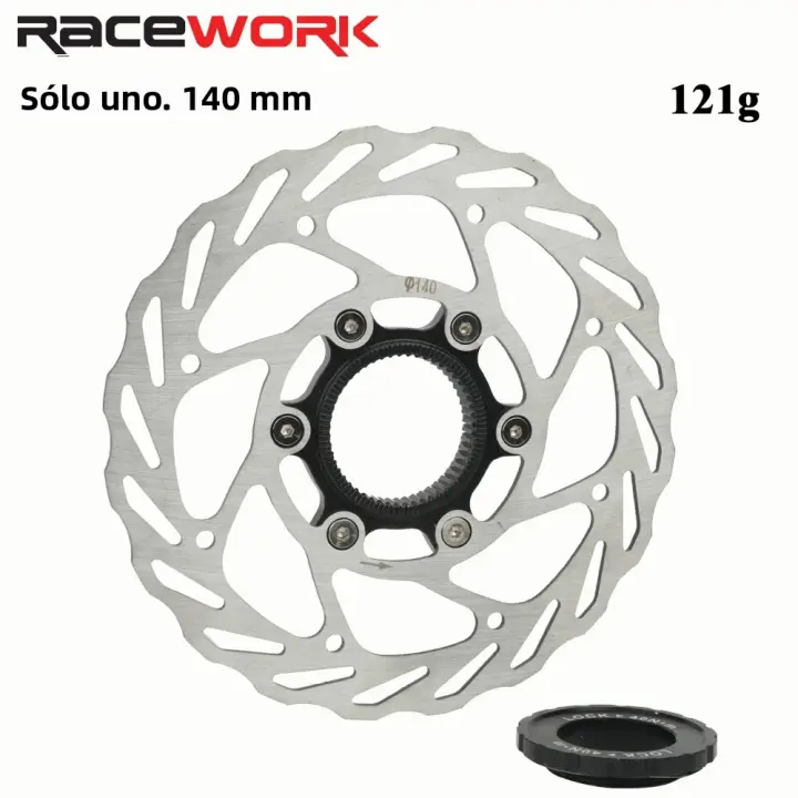 RACEWORK Disco De Freno De Discusión Para Bicicleta MTB Y Carretera 140mm 160mm 180mm Con Bloque Central Y Anillo De Bloqueo Hollow Cooling - 1