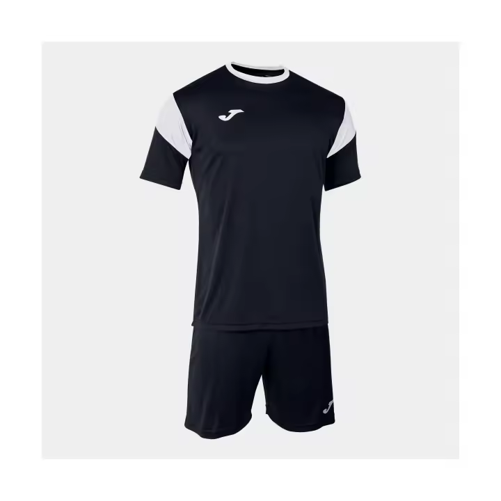 Joma Conjunto Phoenix Negro Blanco - Camiseta Manga Corta - Short Elástico - 1