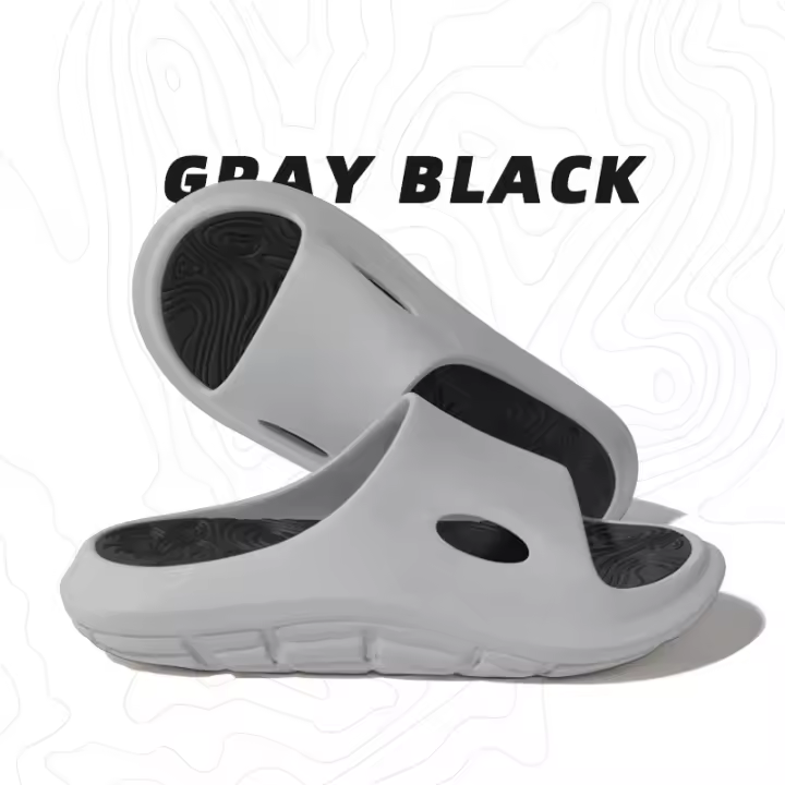 Zapatillas bicolor para hombre en verano para baño en casa with suave bottom, antideslizantes y resistentes a las Peces, sandalias de Suela Gruesa silencilas y resistentes al desgaste. - 1