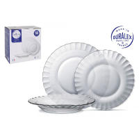ARISE SHOP-Set de Platos Transparentes Juego de Vajilla de alta calidad Duralex Paris 18 Piezas - details 1