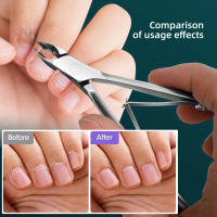 Tijeras De Cutícula De Cuero Genuino Profesionales Para Salón De Uñas Herramientas De Artefactos De Acero Inoxidable Doble Cuchilla Alta Gama - details 4